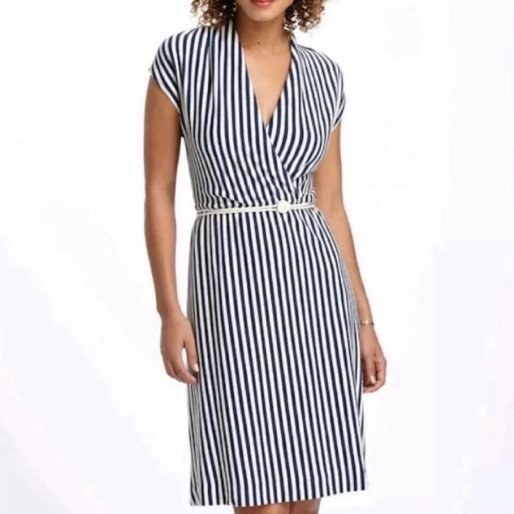Anthro Saturday Sunday white stripe dress